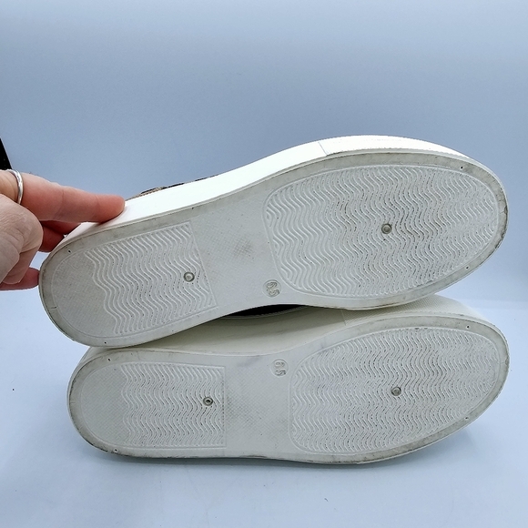 Steve Madden Mailer Knit Leopard Print Slip On Platform Shoes - Picture 10 of 10